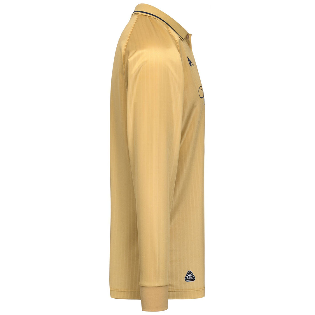 Yellow Men's FC Versailles Football Shirt with Jacquard Long Sleeves main