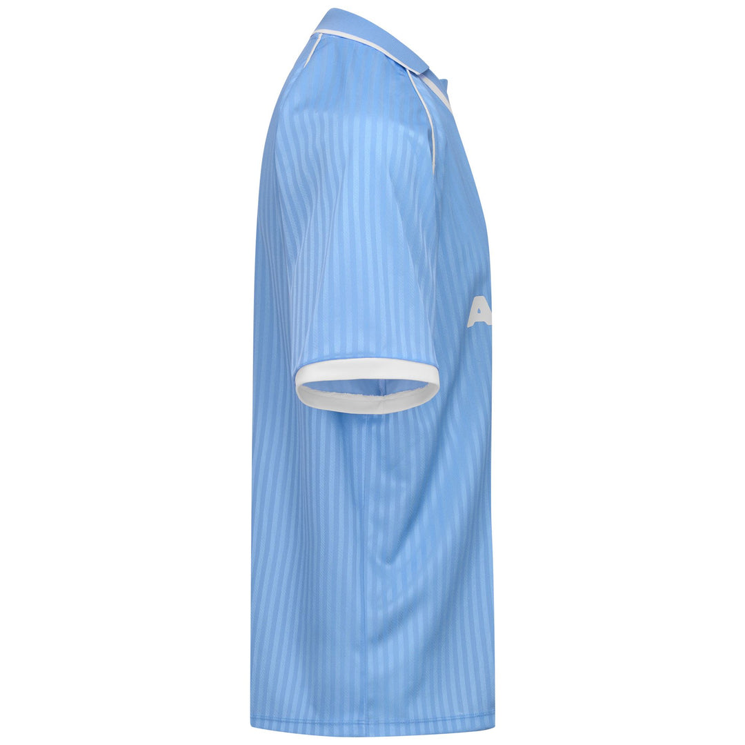 T-shirt de sport bleu pour homme, coupe confortable, avec empiècements en maille main