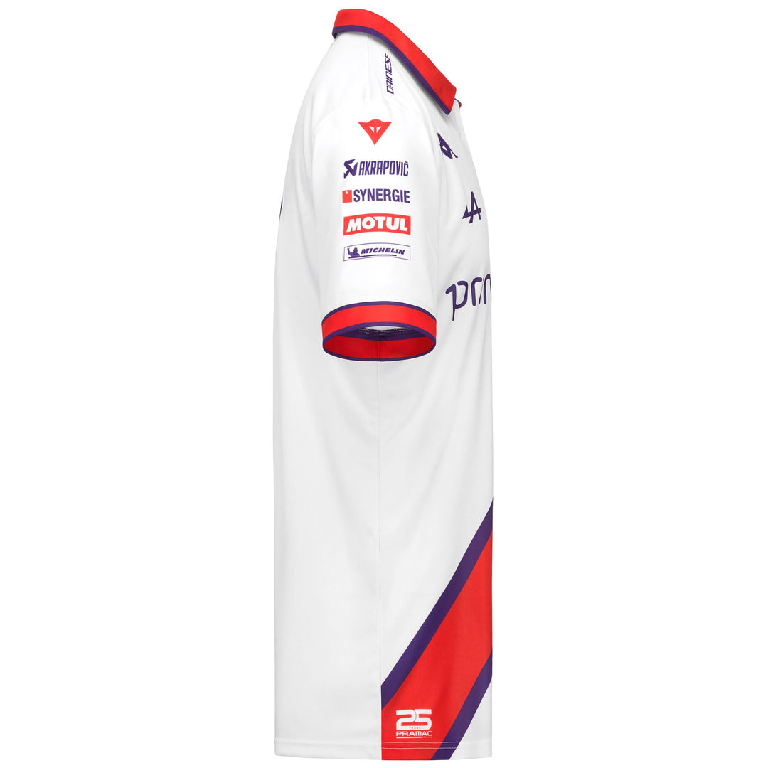 Polo blanca regular para hombre, ideal para motociclismo main
