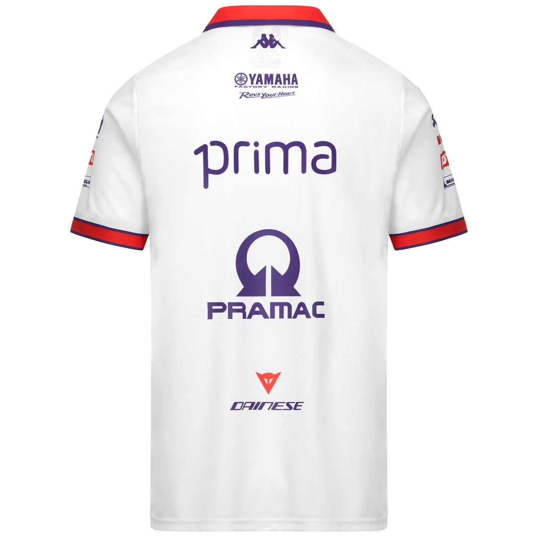 Polo blanca regular para hombre, ideal para motociclismo main