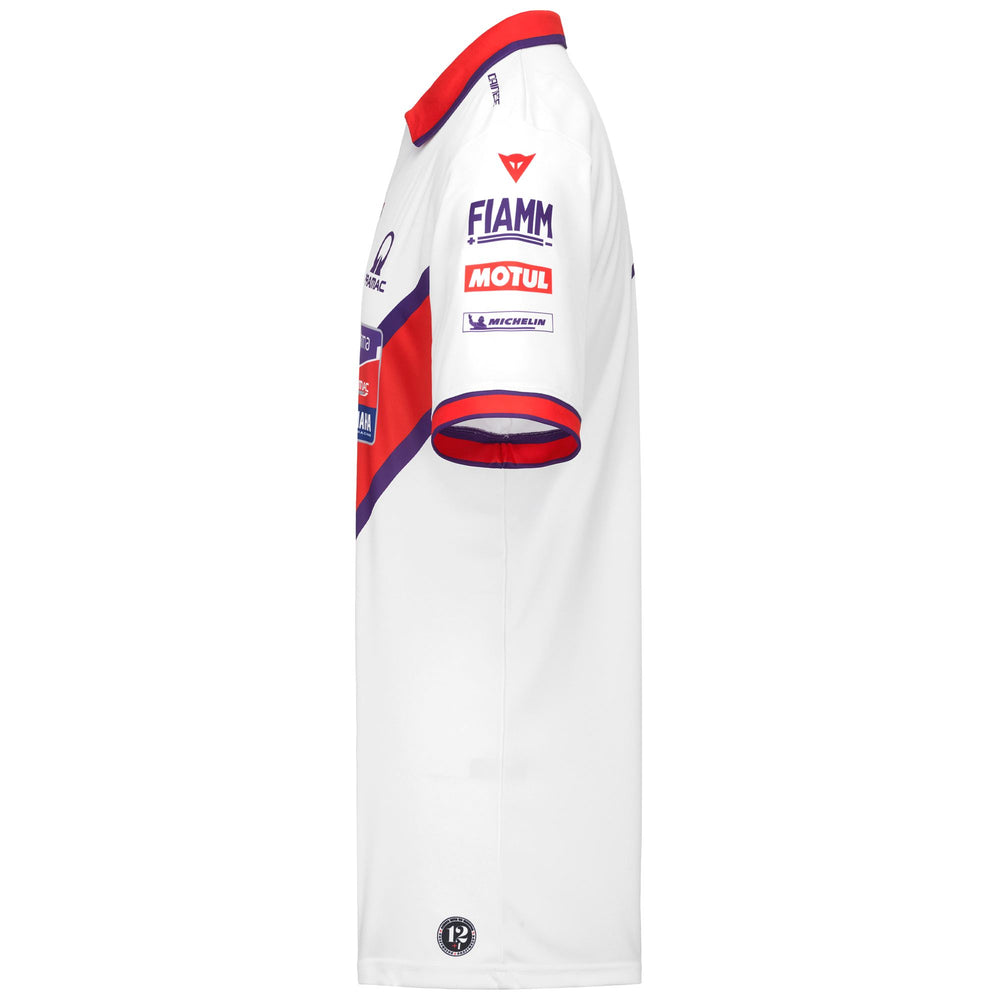 White Men's Regular Fit Polo Shirt for Motorcycling  02
