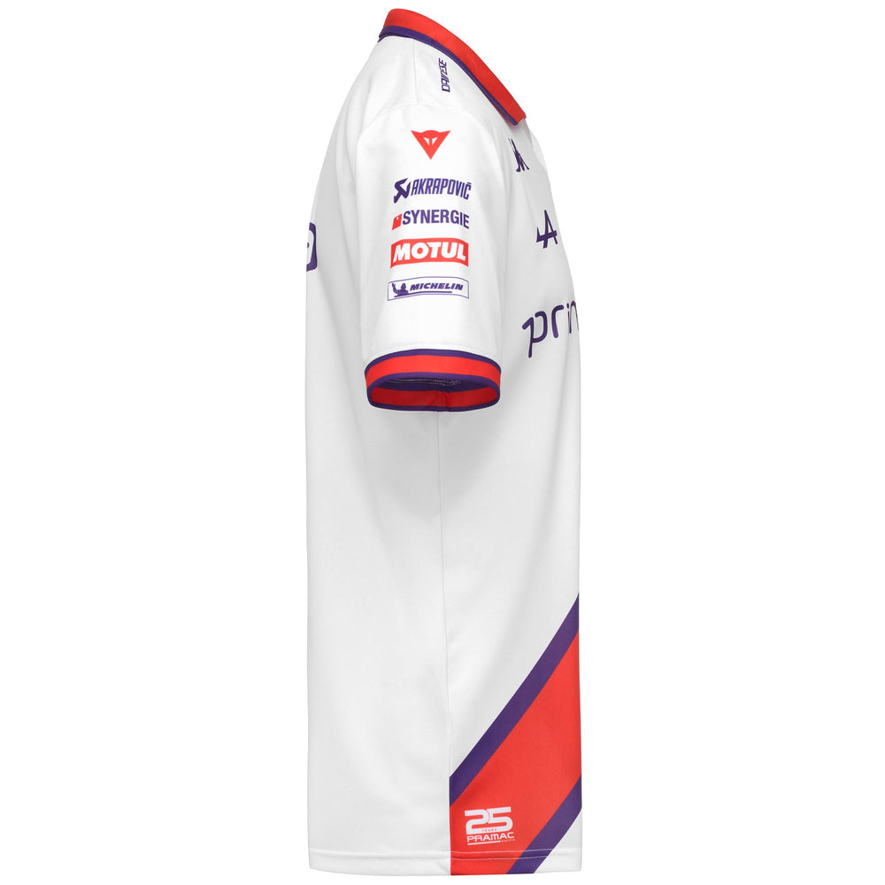Polo da uomo bianca e viola, vestibilità regolare 02