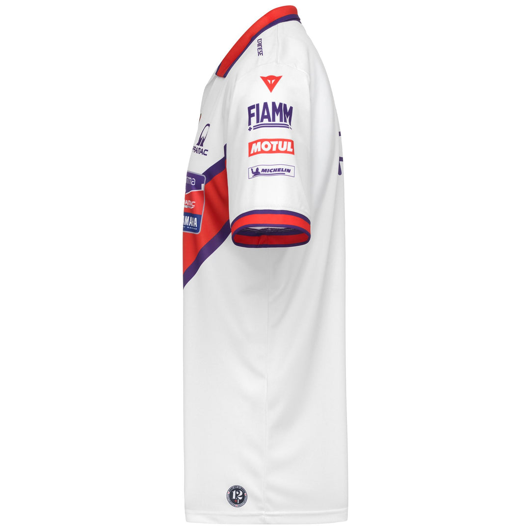 White and Violet Men's Regular Fit Polo Shirt main
