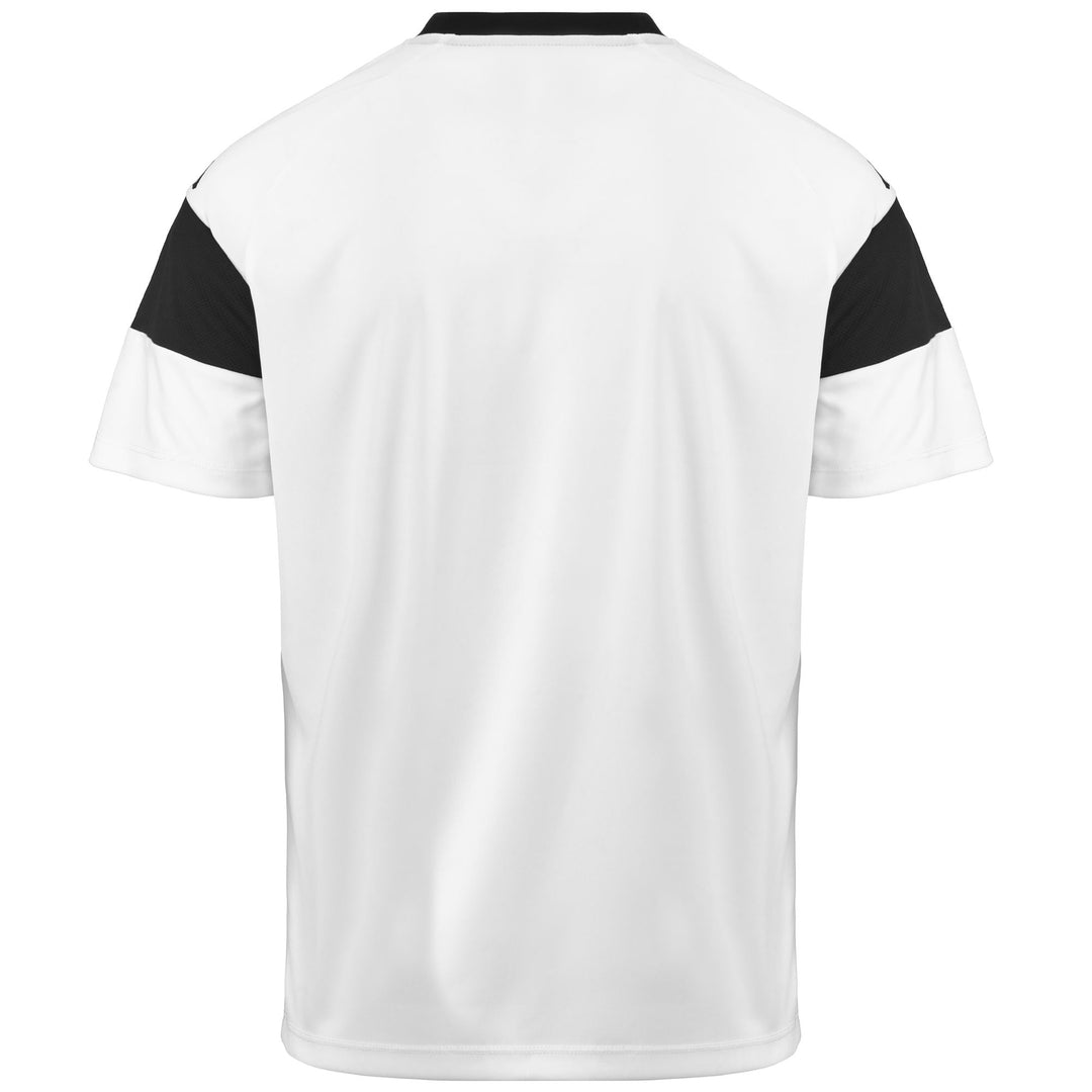 Active Jerseys Man KAPPA4FOOTBALL DARETO Shirt WHITE-BLACK Dressed Side (jpg Rgb)		