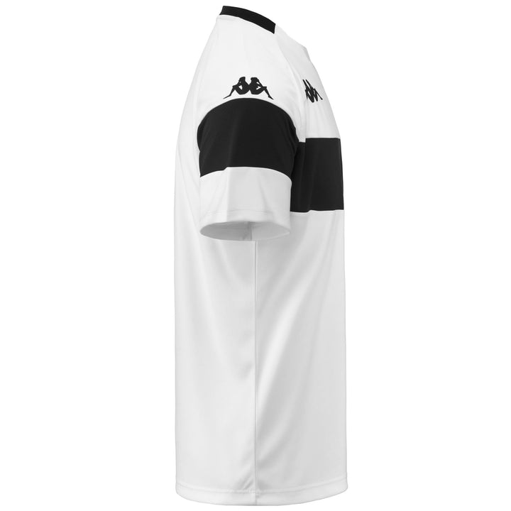 Active Jerseys Man KAPPA4FOOTBALL DARETO Shirt WHITE-BLACK Dressed Front (jpg Rgb)	