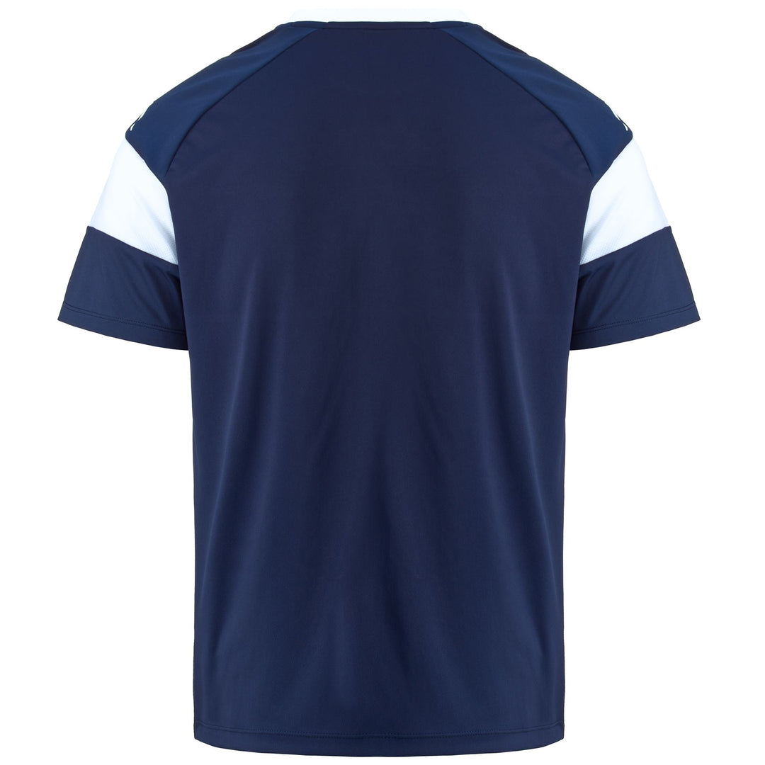 Blue Men's Slim Fit Soccer Training Shirt with Mesh Inserts main