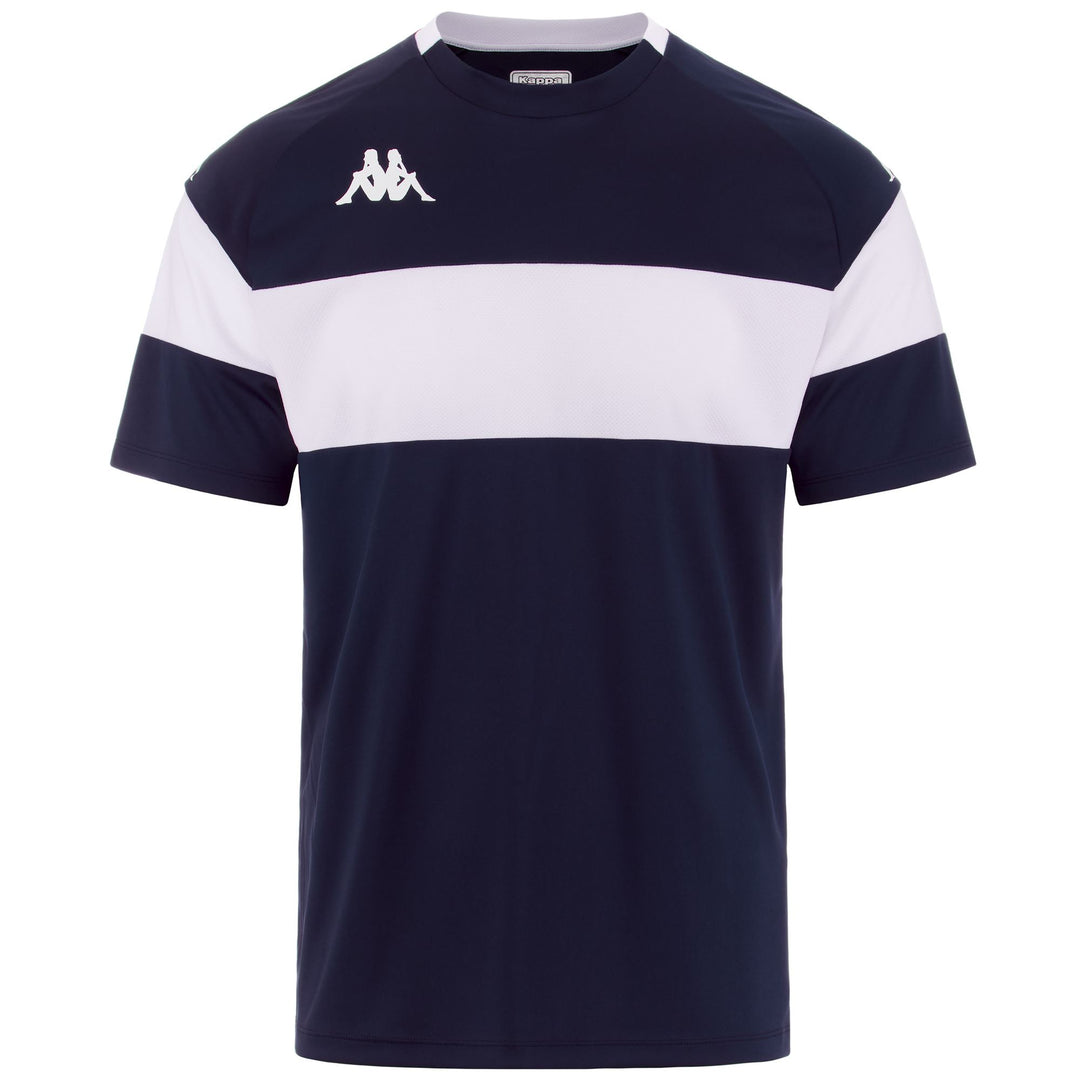 Blue Men's Slim Fit Soccer Training Shirt with Mesh Inserts 01