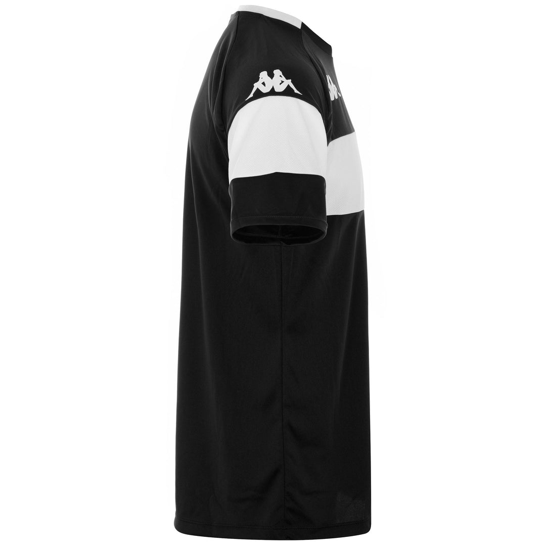 Maillot d'entraînement de football noir pour homme, coupe ajustée, en tissu mesh main