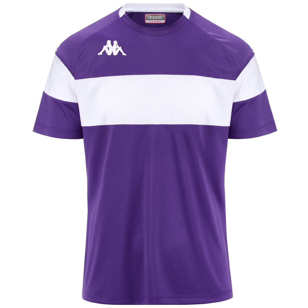 Active Jerseys Man KAPPA4FOOTBALL DARETO Shirt Violet Indigo - White
