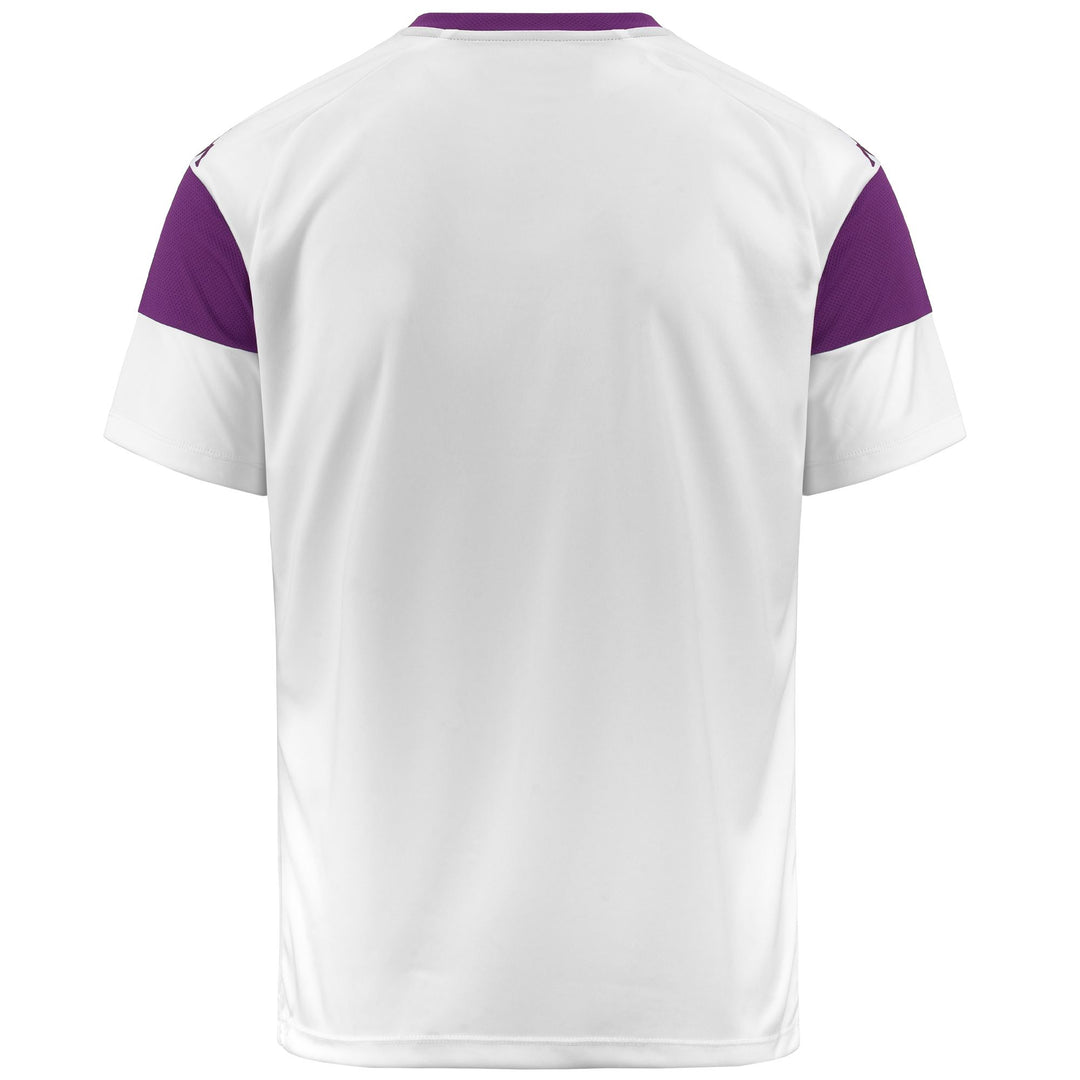 Maillot de football blanc pour homme, coupe ajustée, avec empiècements en mesh main
