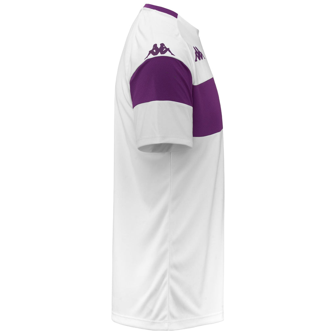 Maillot de football blanc pour homme, coupe ajustée, avec empiècements en mesh main