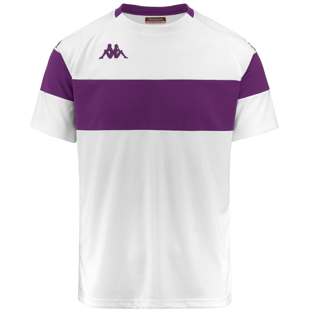 Maillot de football blanc pour homme, coupe ajustée, avec empiècements en mesh 01