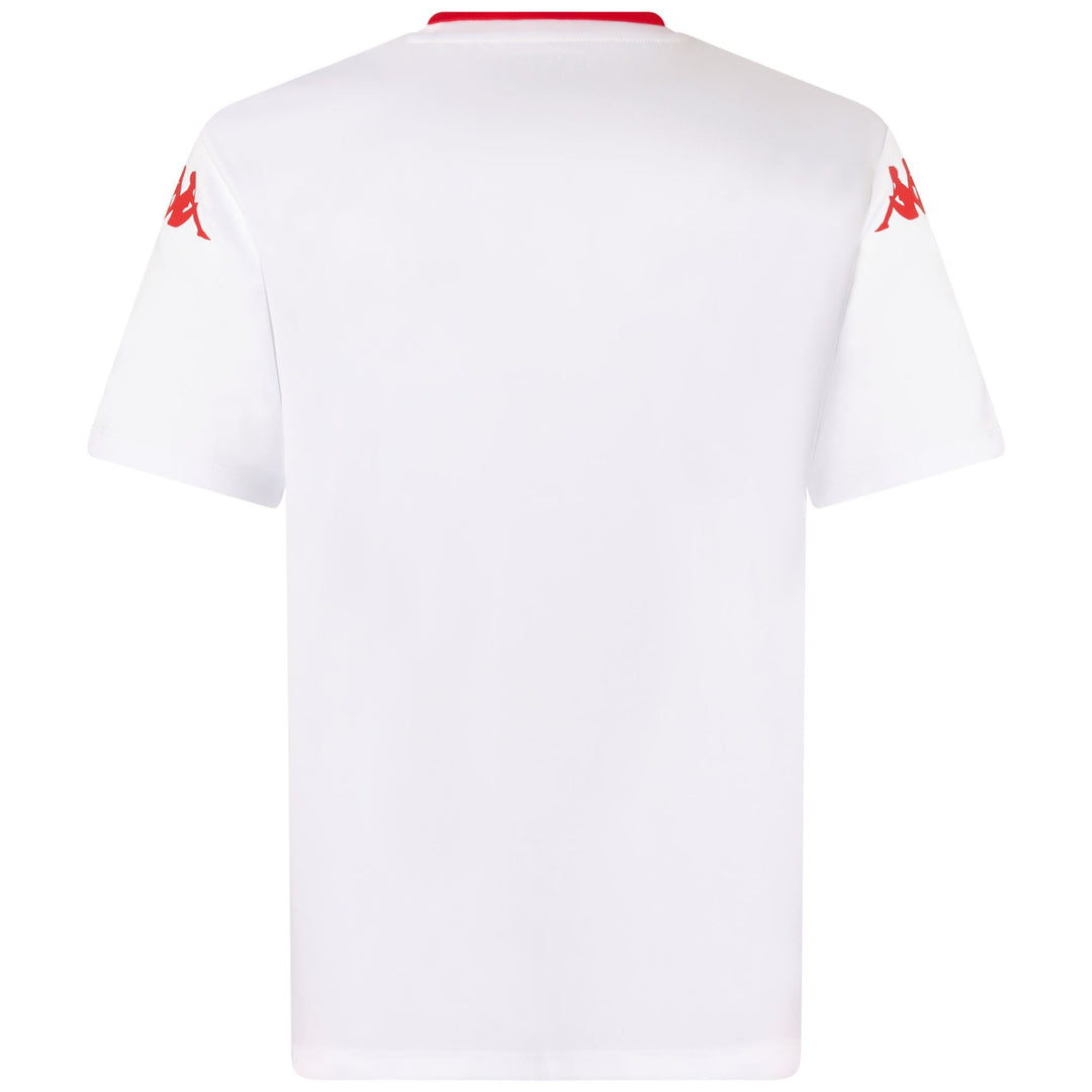 Slim Fit Men's White Soccer Shirt in Interlock Fabric main
