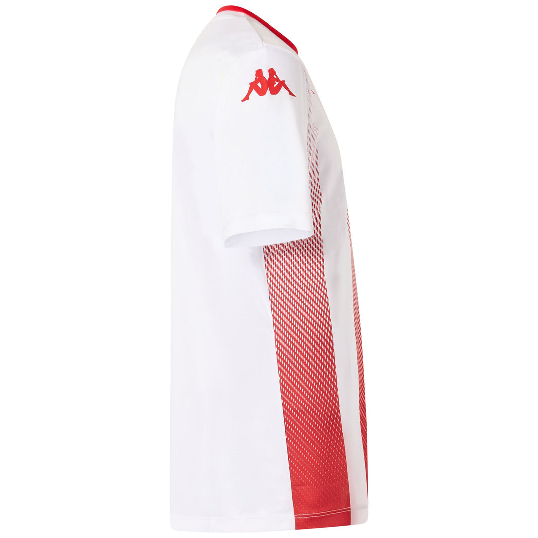 Slim Fit Men's White Soccer Shirt in Interlock Fabric main