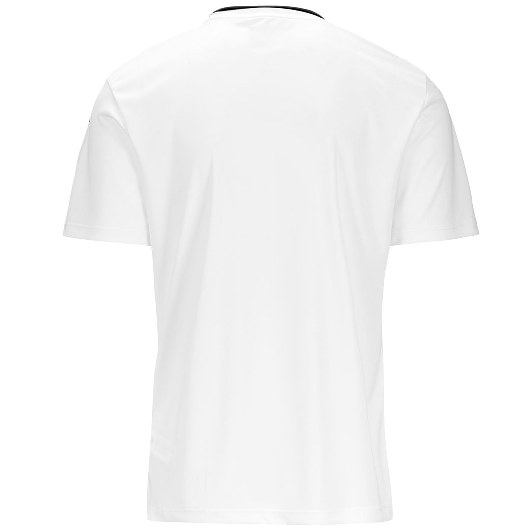 Camiseta de fútbol blanca y negra para hombre, corte ajustado main