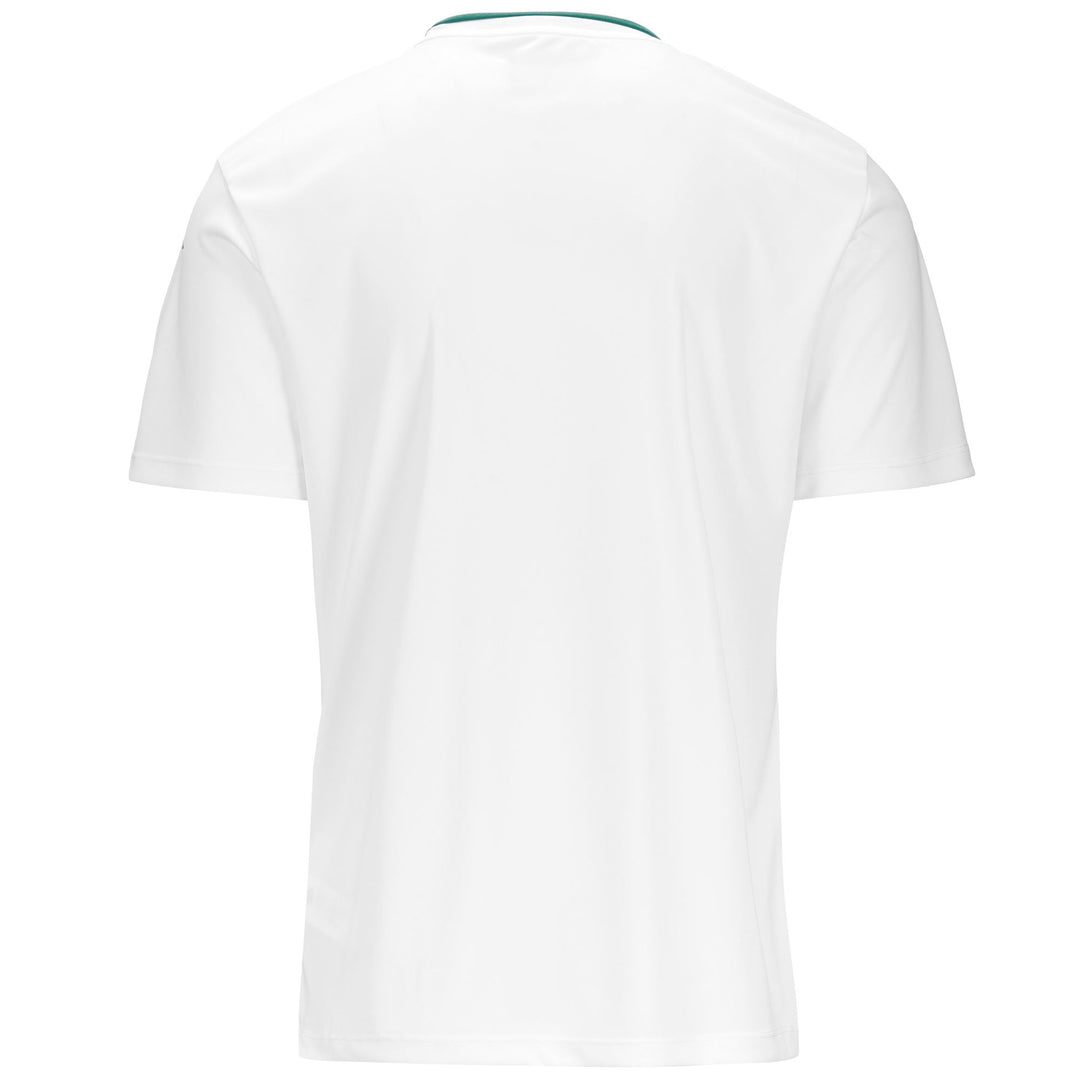 Camiseta de fútbol ajustada para hombre, color blanco y verde main