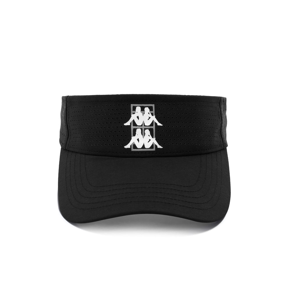 Black Women's Padel Visor with Strap Closure and Logo 02