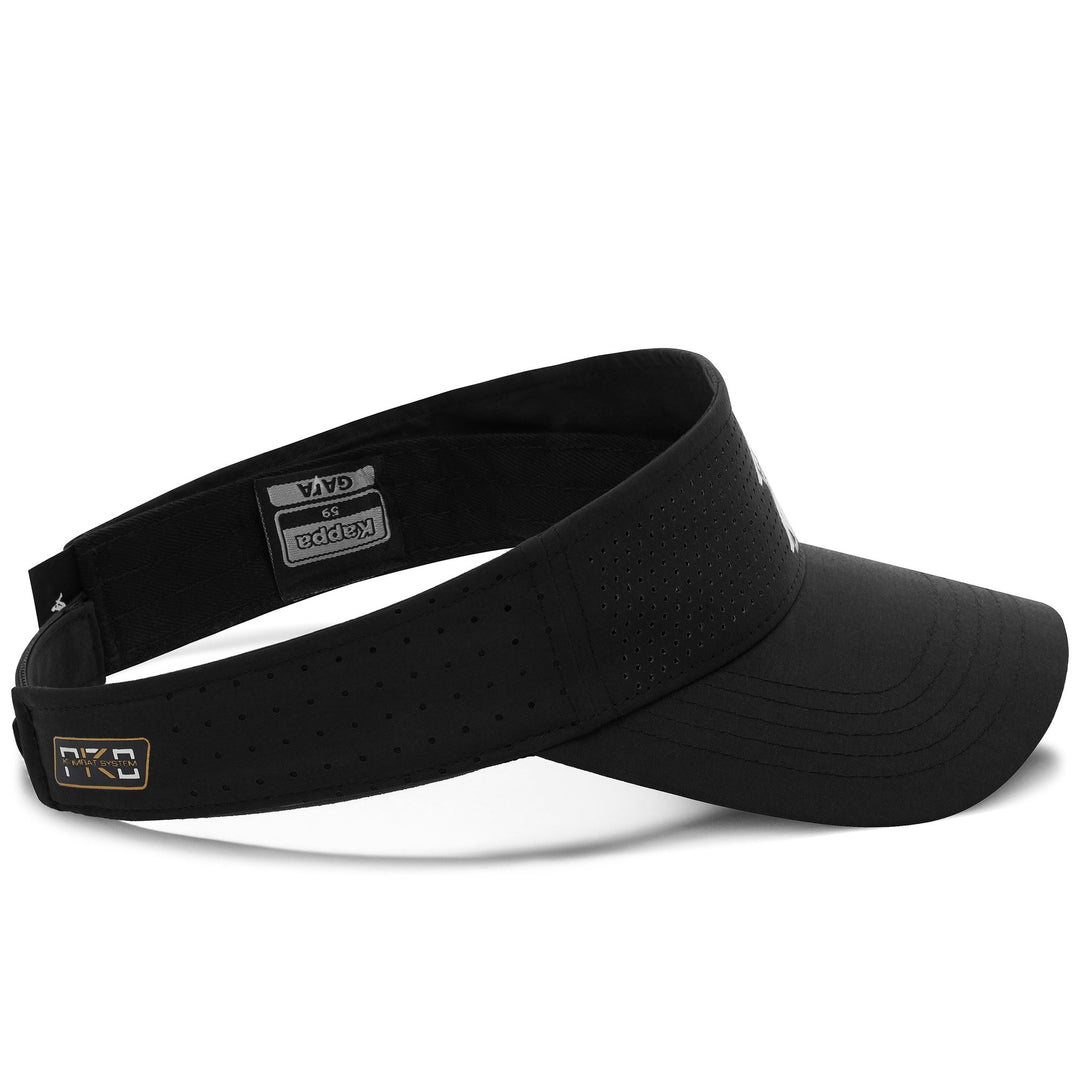 Black Women's Padel Visor with Strap Closure and Logo 01