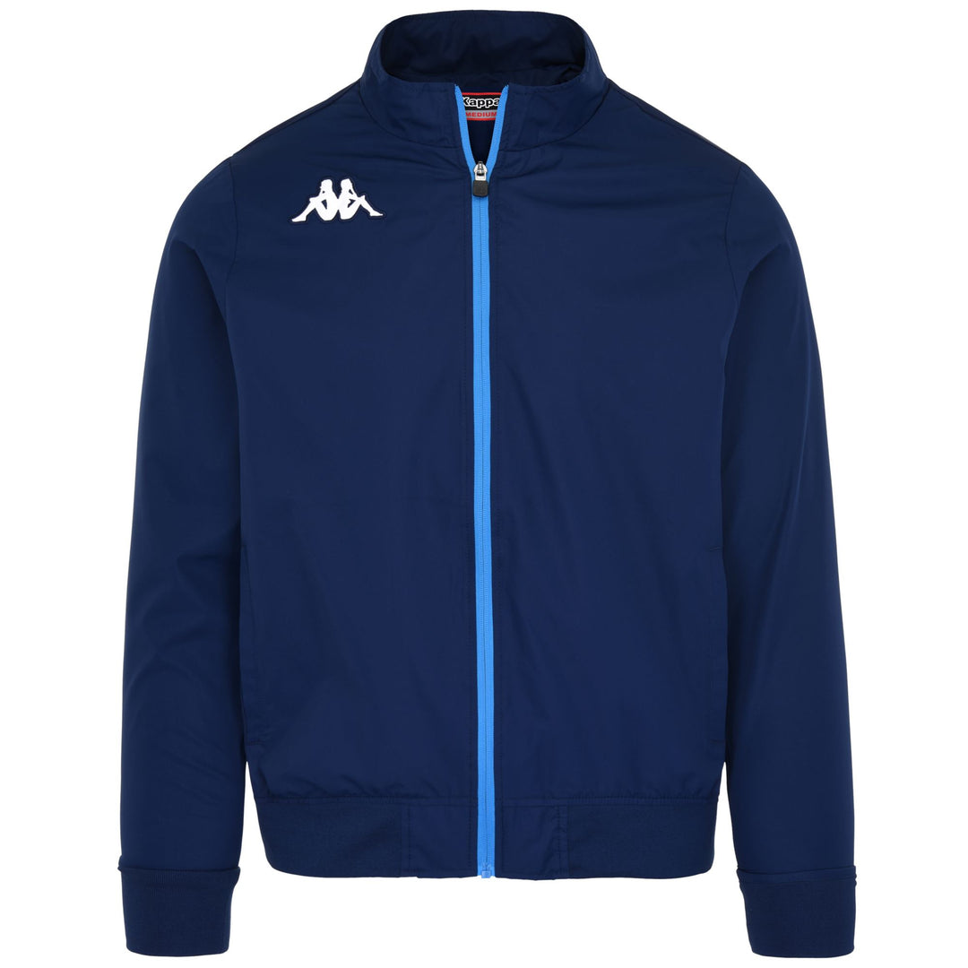 Azure Blue Men's Football Fleece Jacket. 01