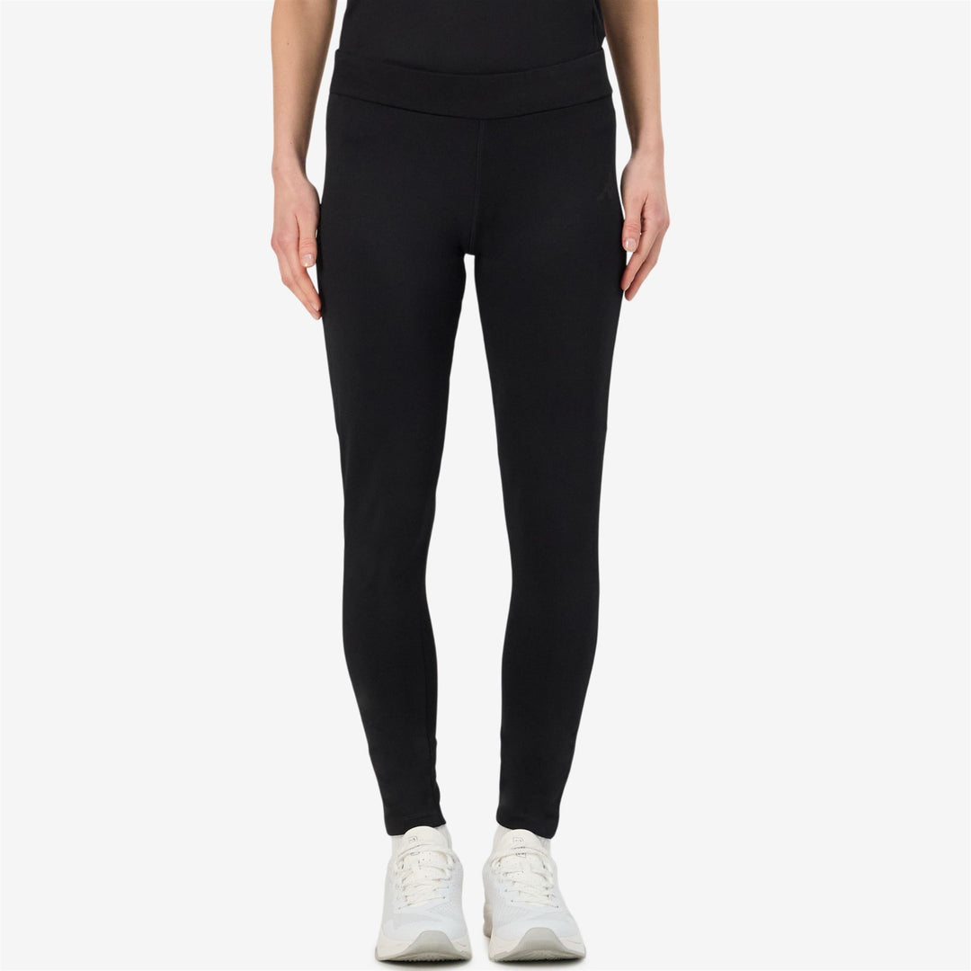 Pantaloni Sportivi da Allenamento Donna Neri con Inserti in Rete main