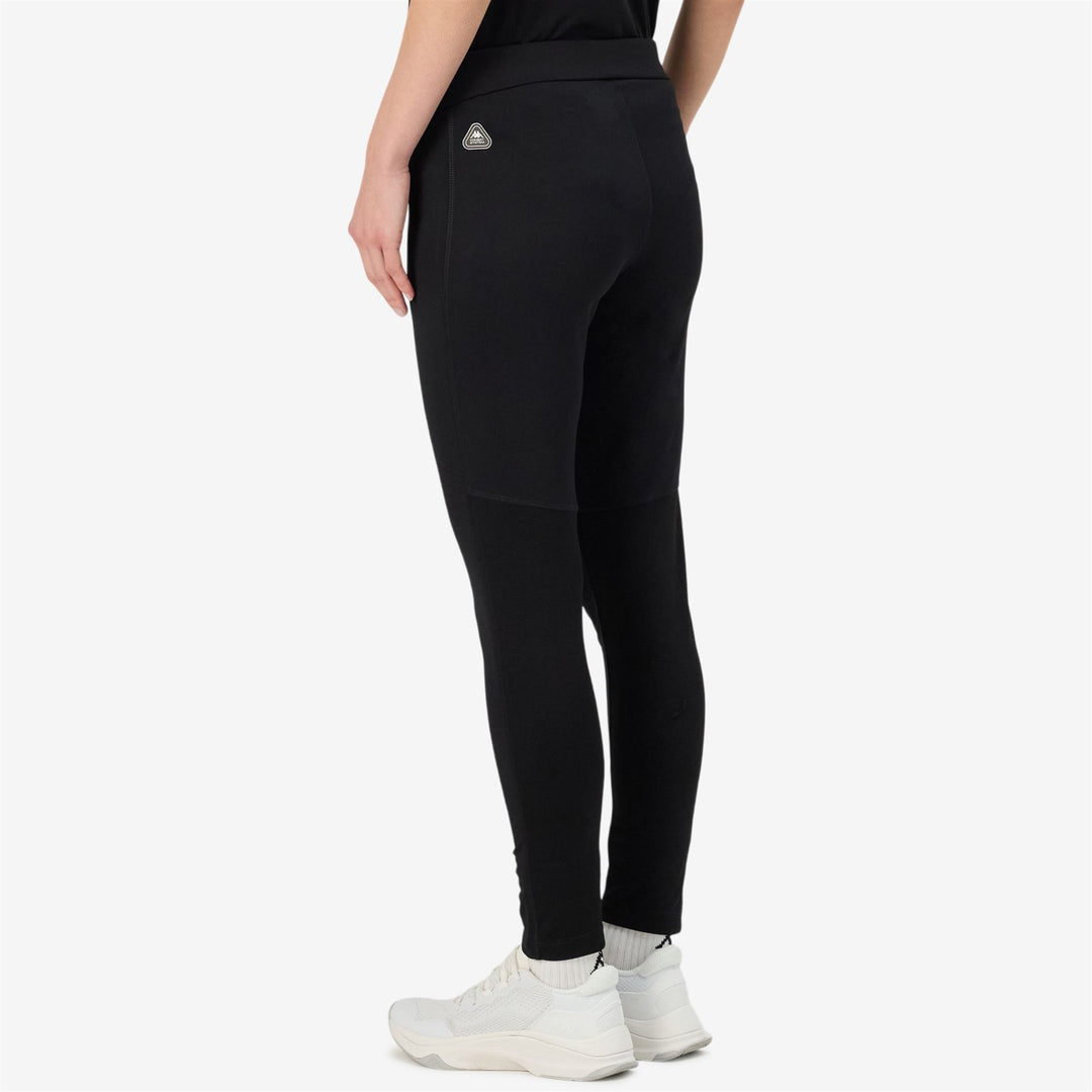 Pantaloni Sportivi da Allenamento Donna Neri con Inserti in Rete main