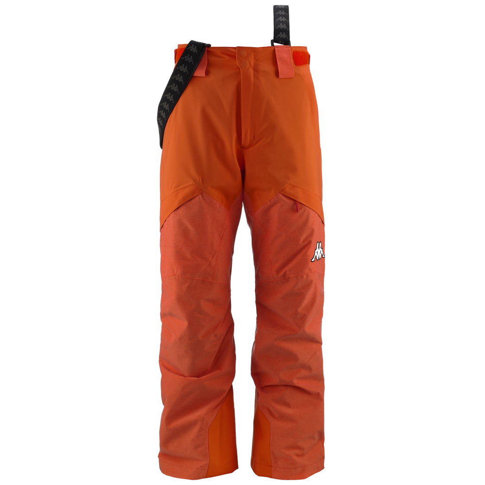Black Orange Men's Waterproof Ski Pants with Padding and Ventilation 02