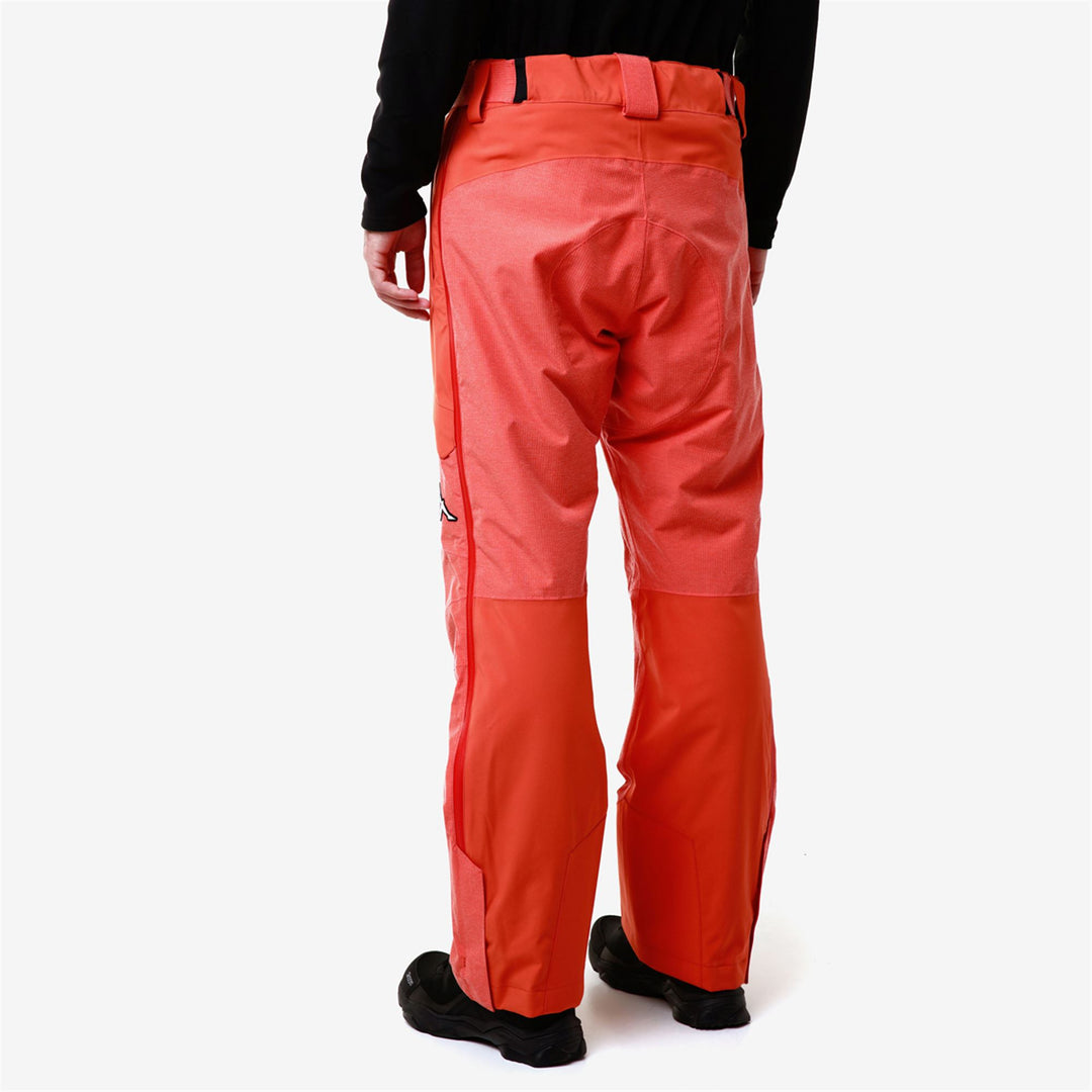 Black Orange Men's Waterproof Ski Pants with Padding and Ventilation main