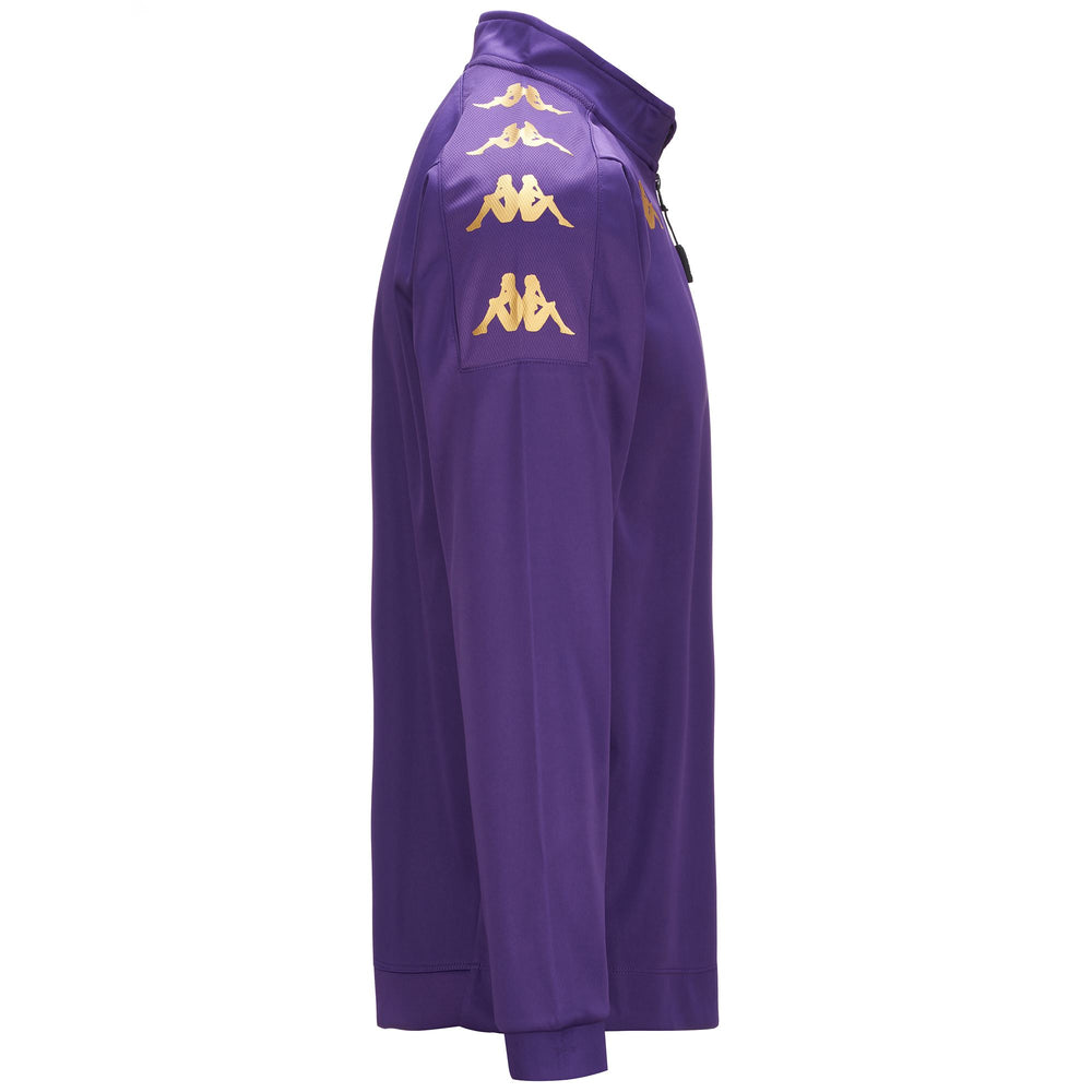 Violet Men's Football Training Fleece Jumper with Half Zip 02