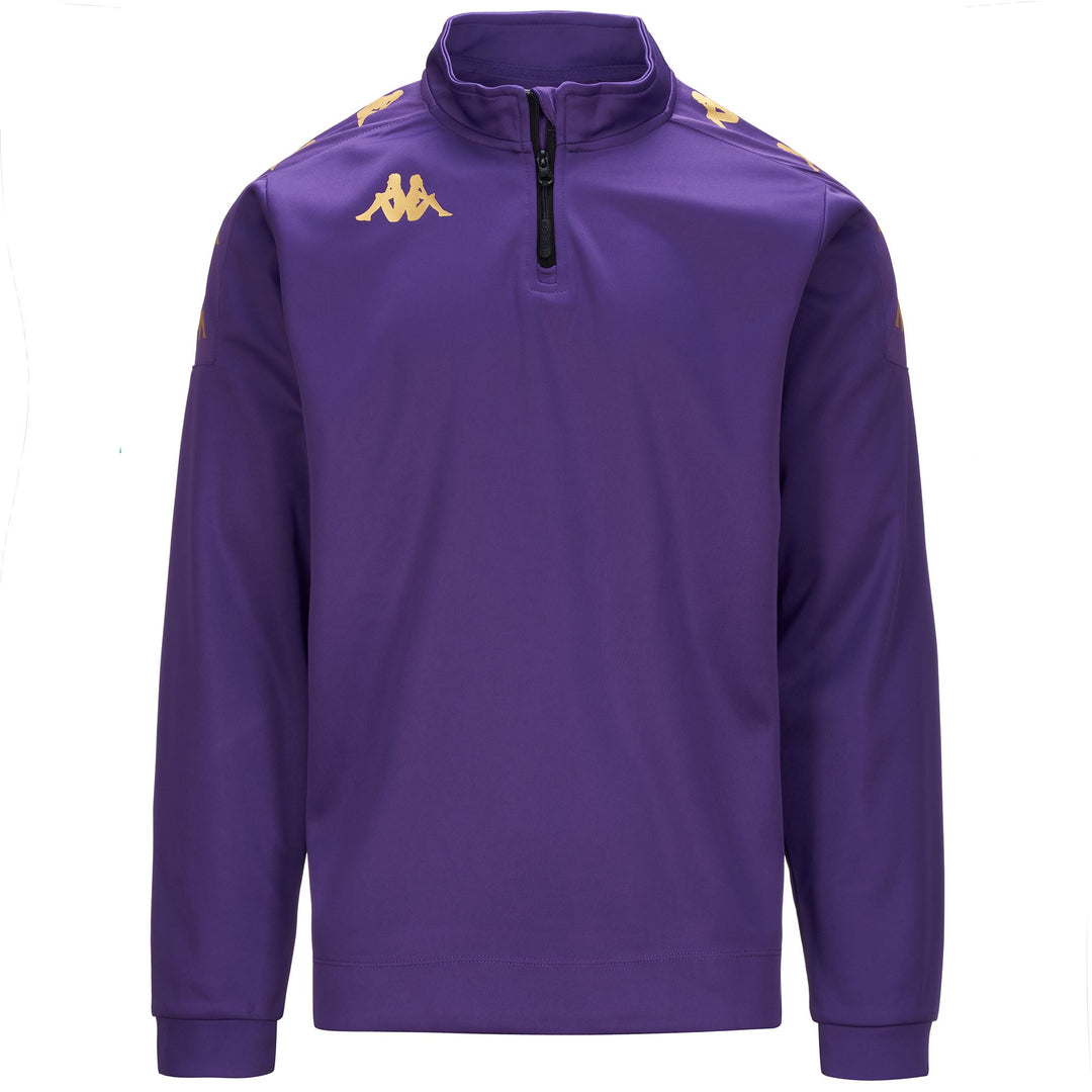 Violet Men's Football Training Fleece Jumper with Half Zip 01