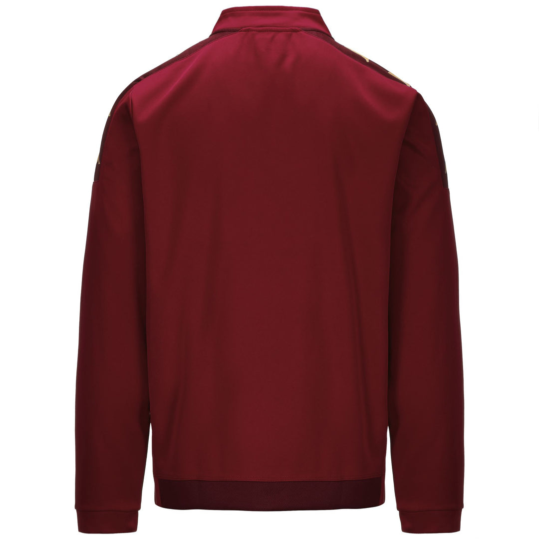 Red Men's Football Fleece Jumper with Half Zip Design main