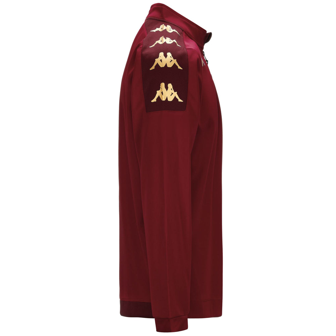 Red Men's Football Fleece Jumper with Half Zip Design main