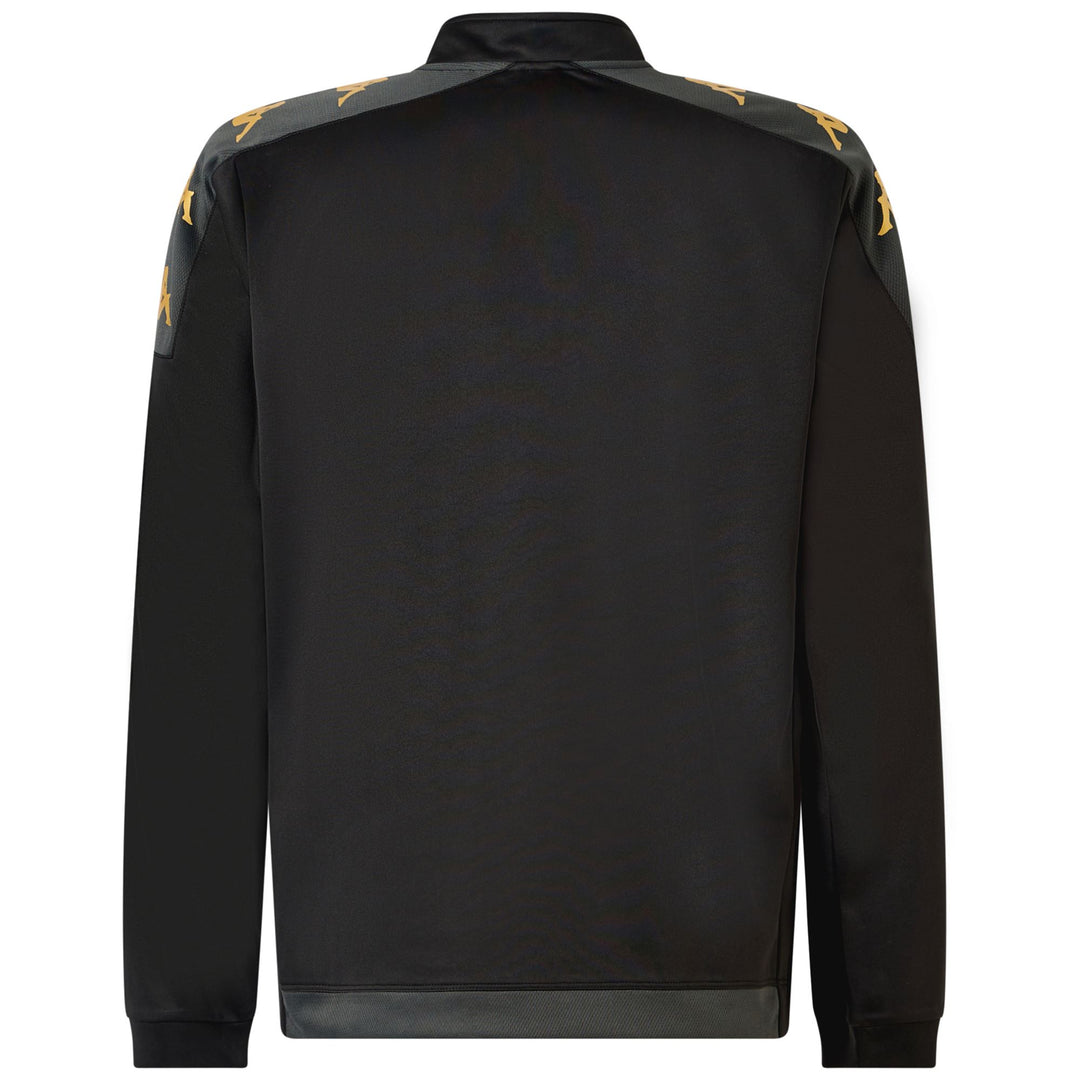 Pull d'entraînement de football noir pour homme, coupe ajustée, en tissu interlock collé main