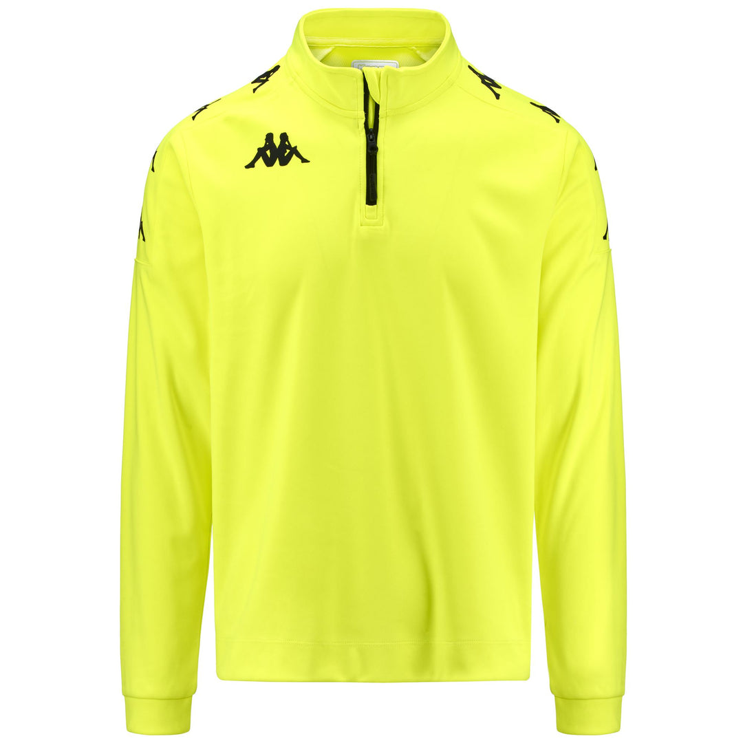 Neon Green Men's Football Training Fleece Jumper 01