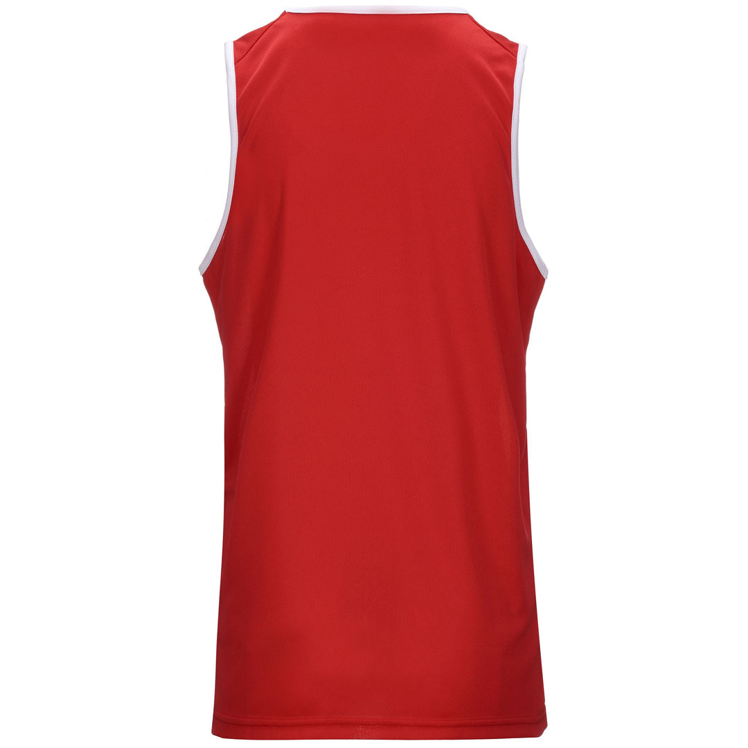 Débardeur de basketball rouge pour homme en tissu texturé main