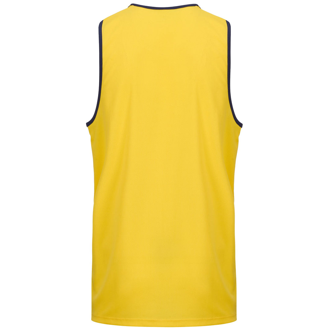 Camiseta de baloncesto amarilla de corte regular sin mangas para hombre main