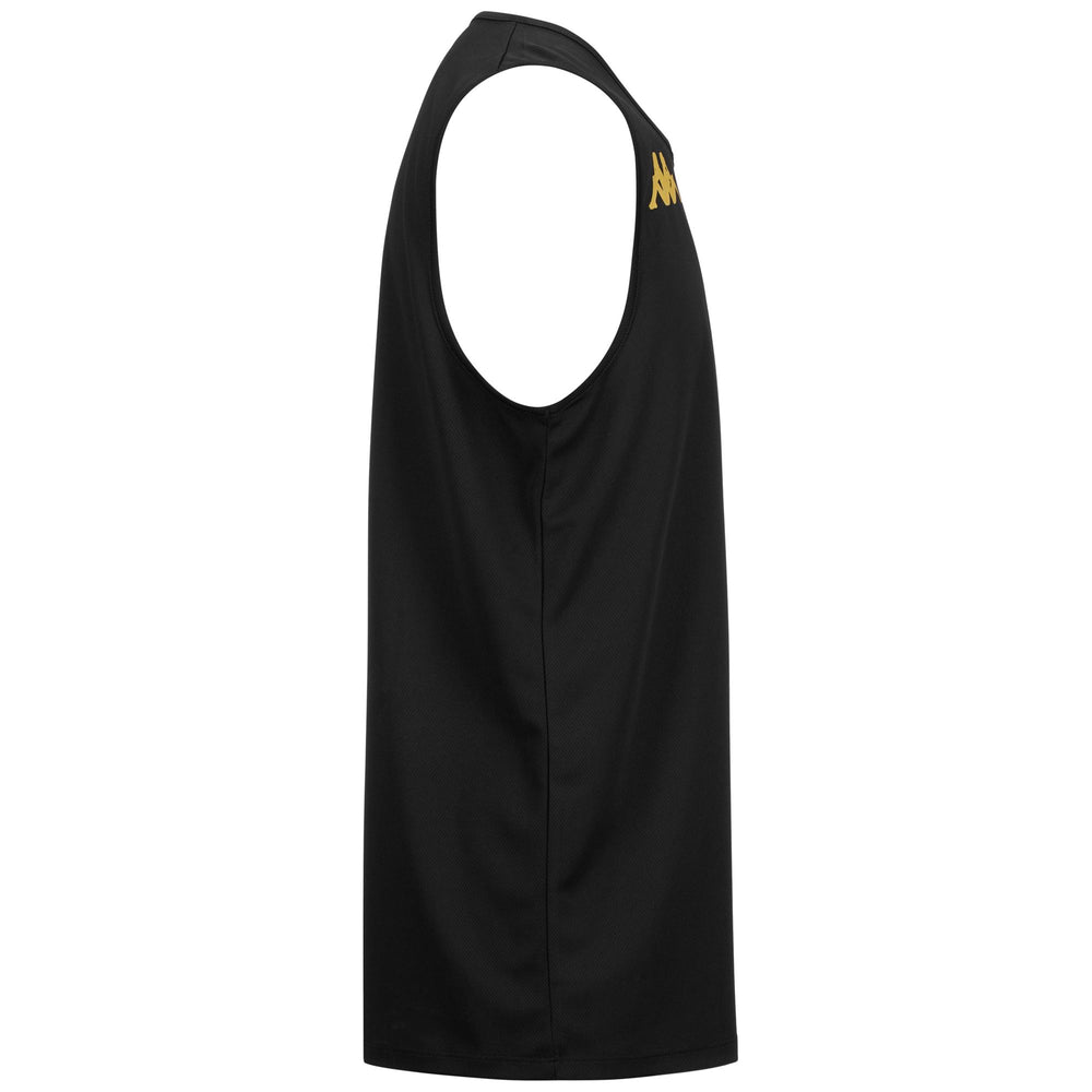 Camiseta sin mangas de baloncesto negra de corte regular para hombre 02