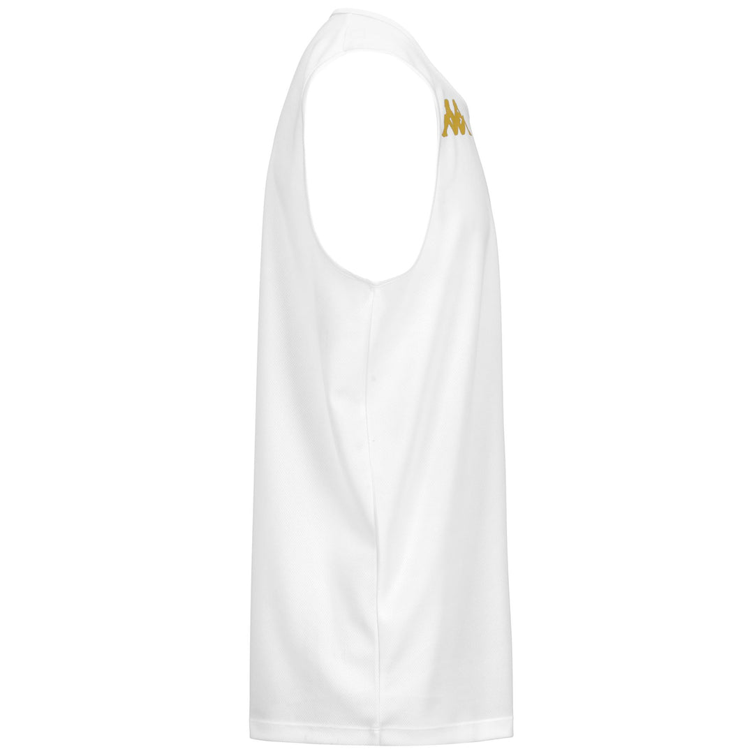 Débardeur de basketball blanc pour homme, coupe classique, en tissu texturé main