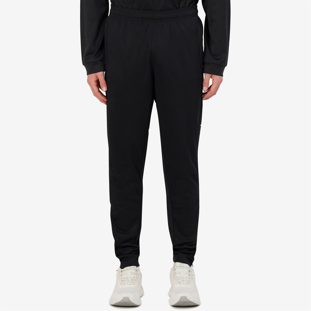 Pantalones de entrenamiento de fútbol negros para hombre con bolsillos con cremallera main