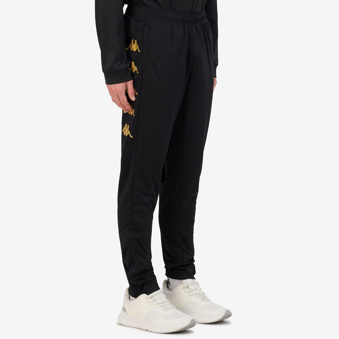 Pantalones de entrenamiento de fútbol negros para hombre con bolsillos con cremallera main