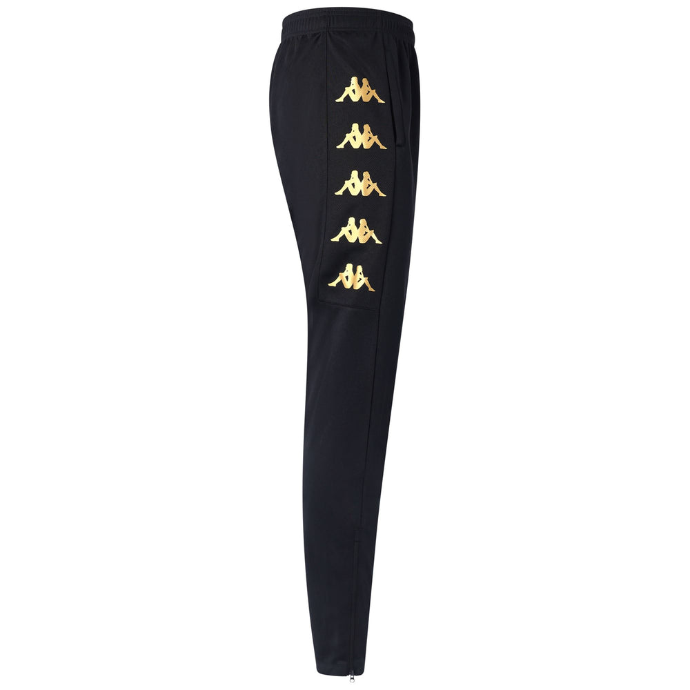 Black Men's Football Training Pants with Zippered Pockets 02