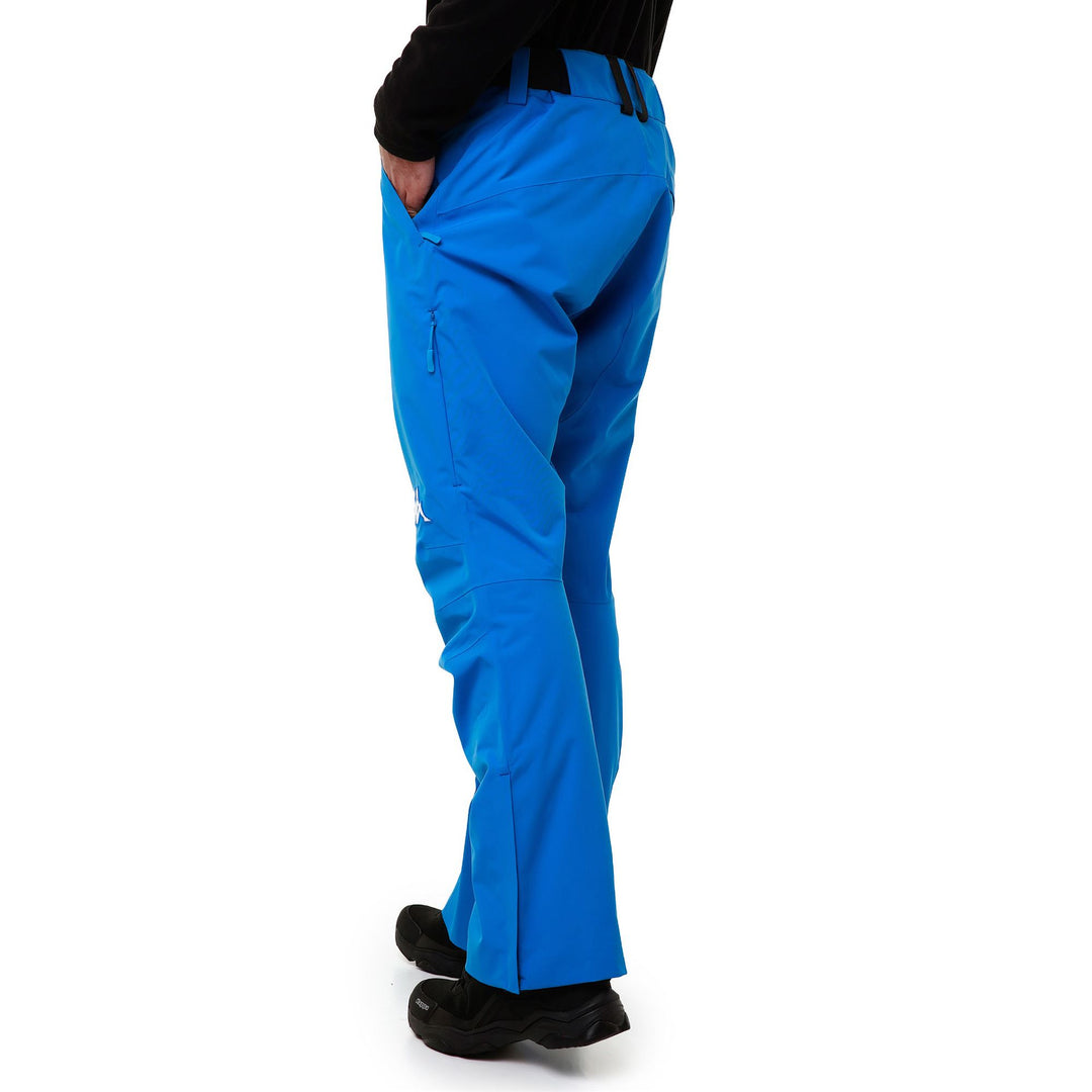 Pantalon de ski bleu pour homme, coupe slim, imperméable et respirant main