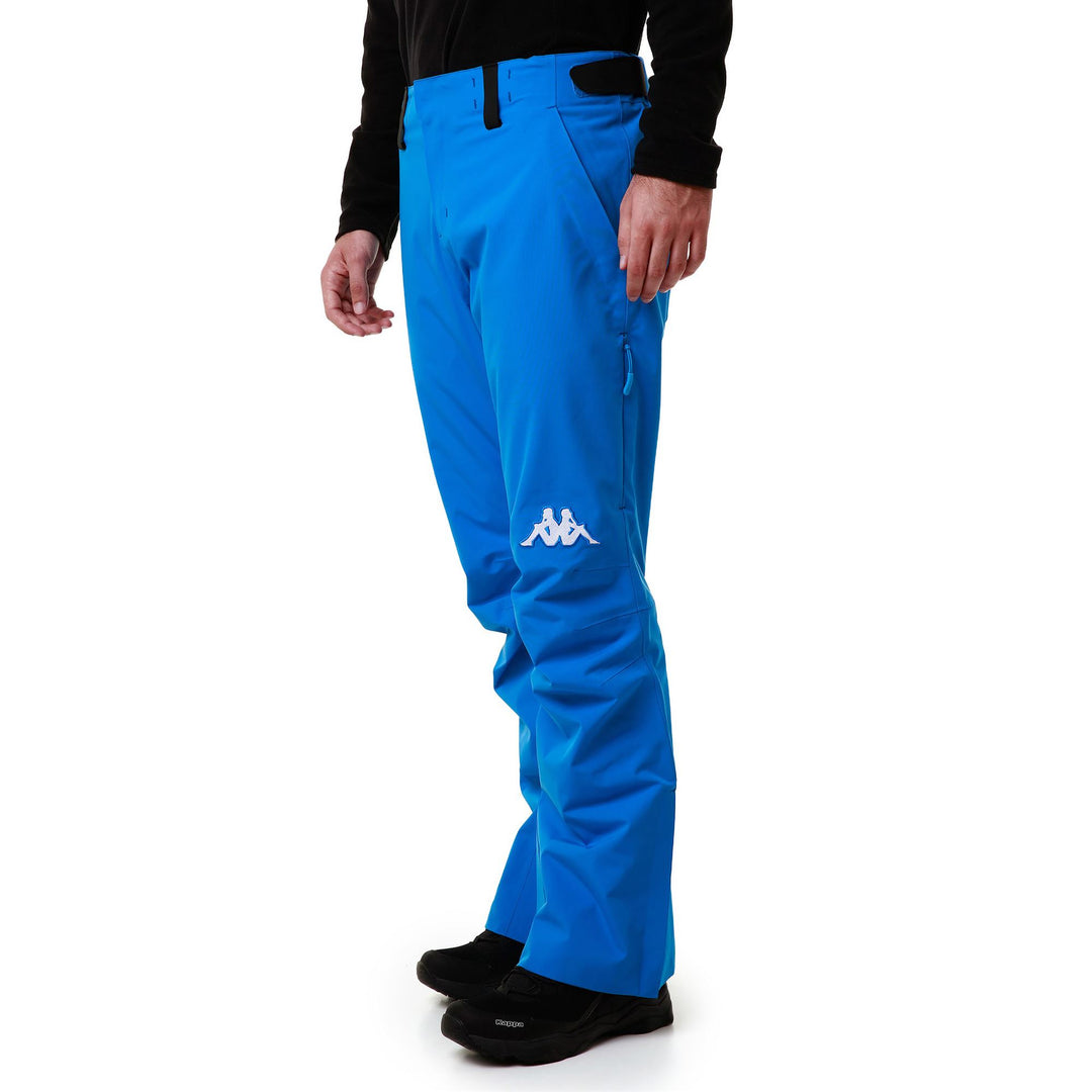 Pantalon de ski bleu pour homme, coupe slim, imperméable et respirant main
