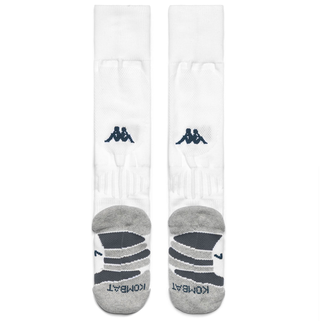 Calcetines deportivos hasta la rodilla para hombre, blancos y azules main