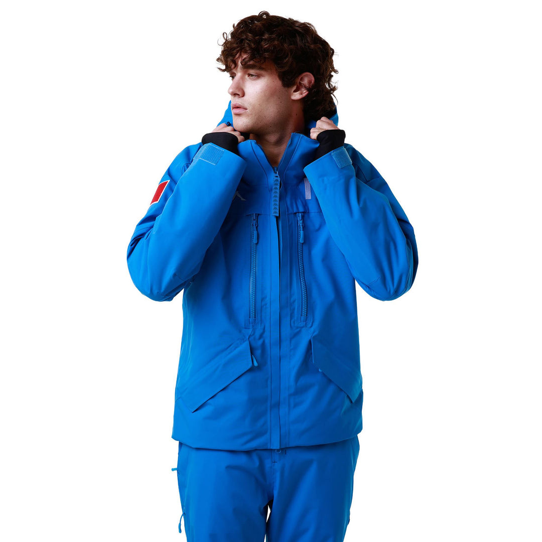 Brilliant Blue Men's Waterproof Ski Jacket with Padding main