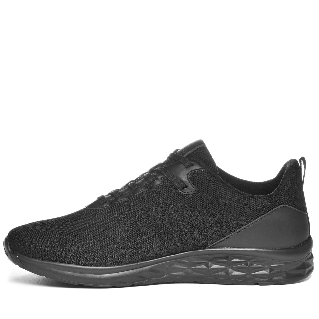 Black Grey Unisex Low Cut Walking Sneakers with Memory Foam Insole main