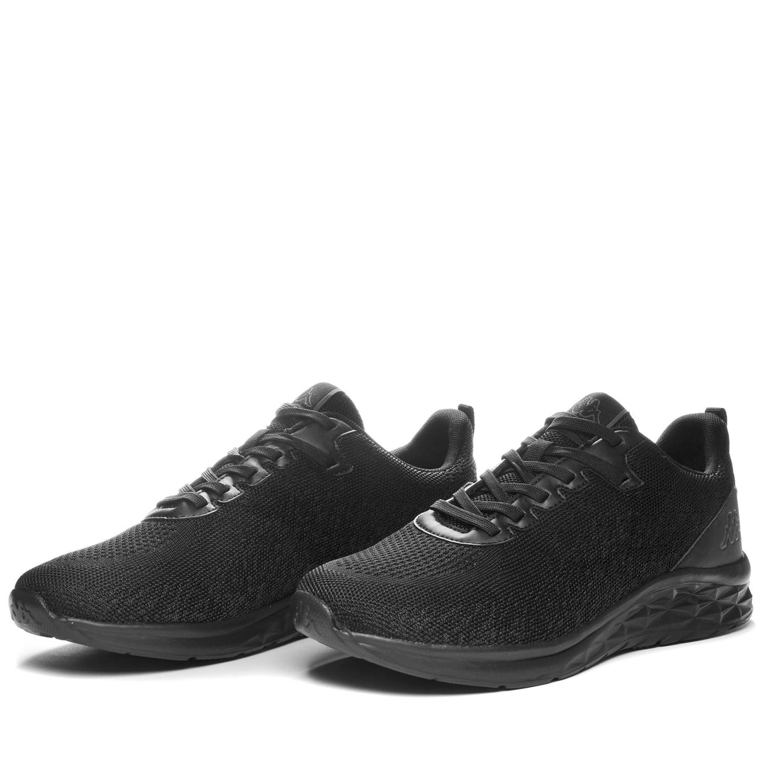 Black Grey Unisex Low Cut Walking Sneakers with Memory Foam Insole 01