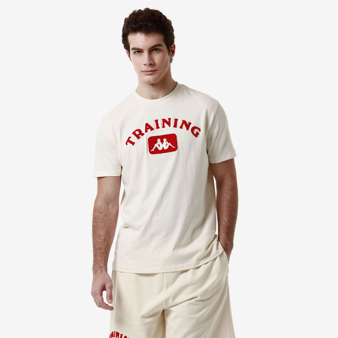 T-ShirtsTop Man AUTHENTIC PREMIUM LIBO T-Shirt WHITE ANTIQUE-RED Detail (jpg Rgb)			