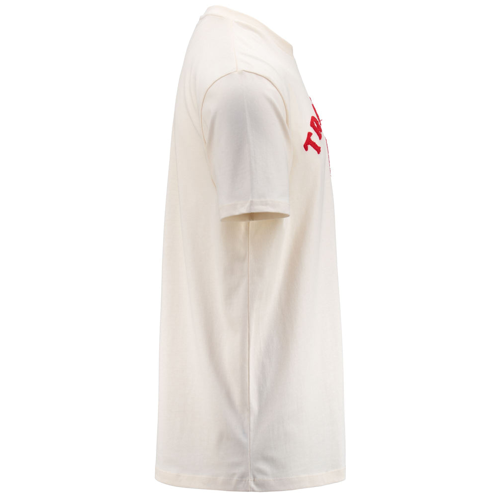 T-ShirtsTop Man AUTHENTIC PREMIUM LIBO T-Shirt WHITE ANTIQUE-RED Dressed Front (jpg Rgb)	