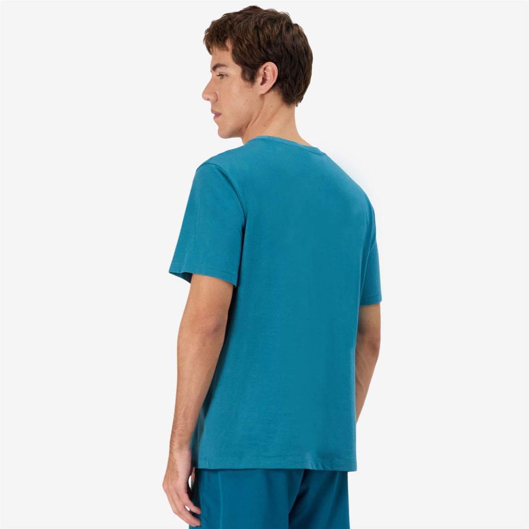 Blue lagoon Men's Cotton Blend T-Shirt with Graphic Print main