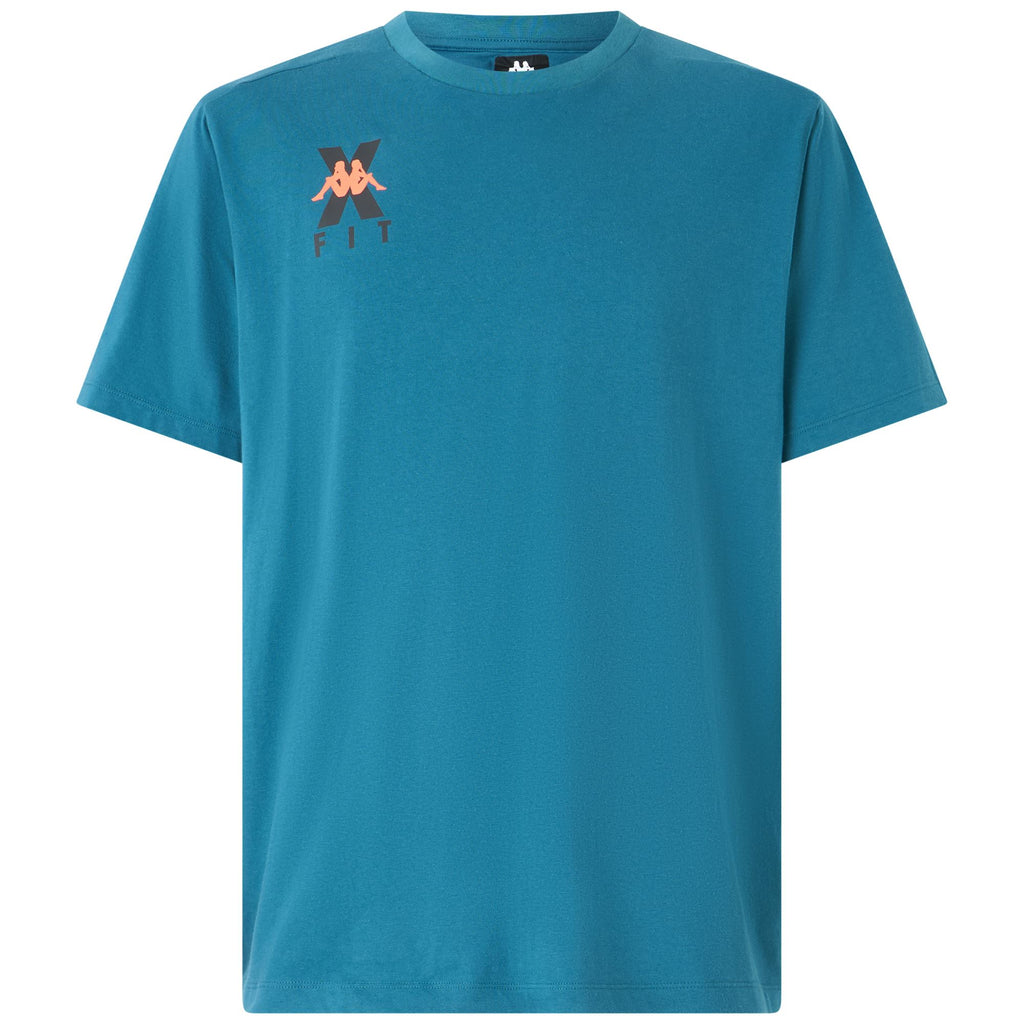 Blue Men's Regular Fit Sportswear T-Shirt in Cotton Jersey | Kappa